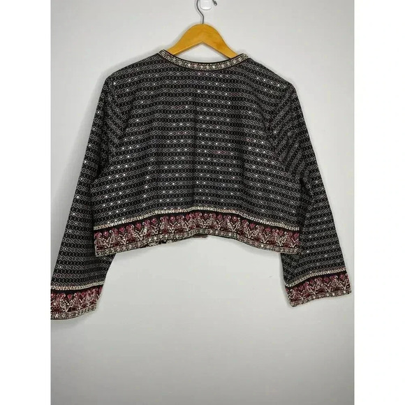 Soft Surroundings Mandala Bolero Jacket size 2X New Beaded sequin embellished - Picture 9 of 14